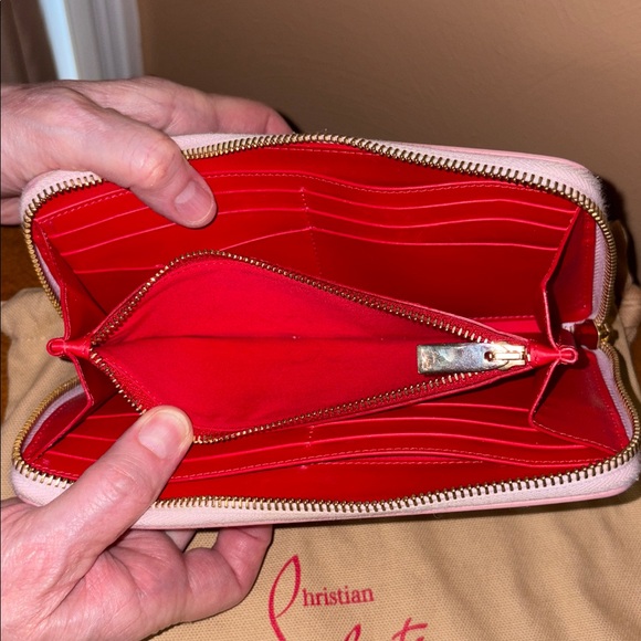 Christian Louboutin Light Pink Studded Clutch - Picture 9 of 9